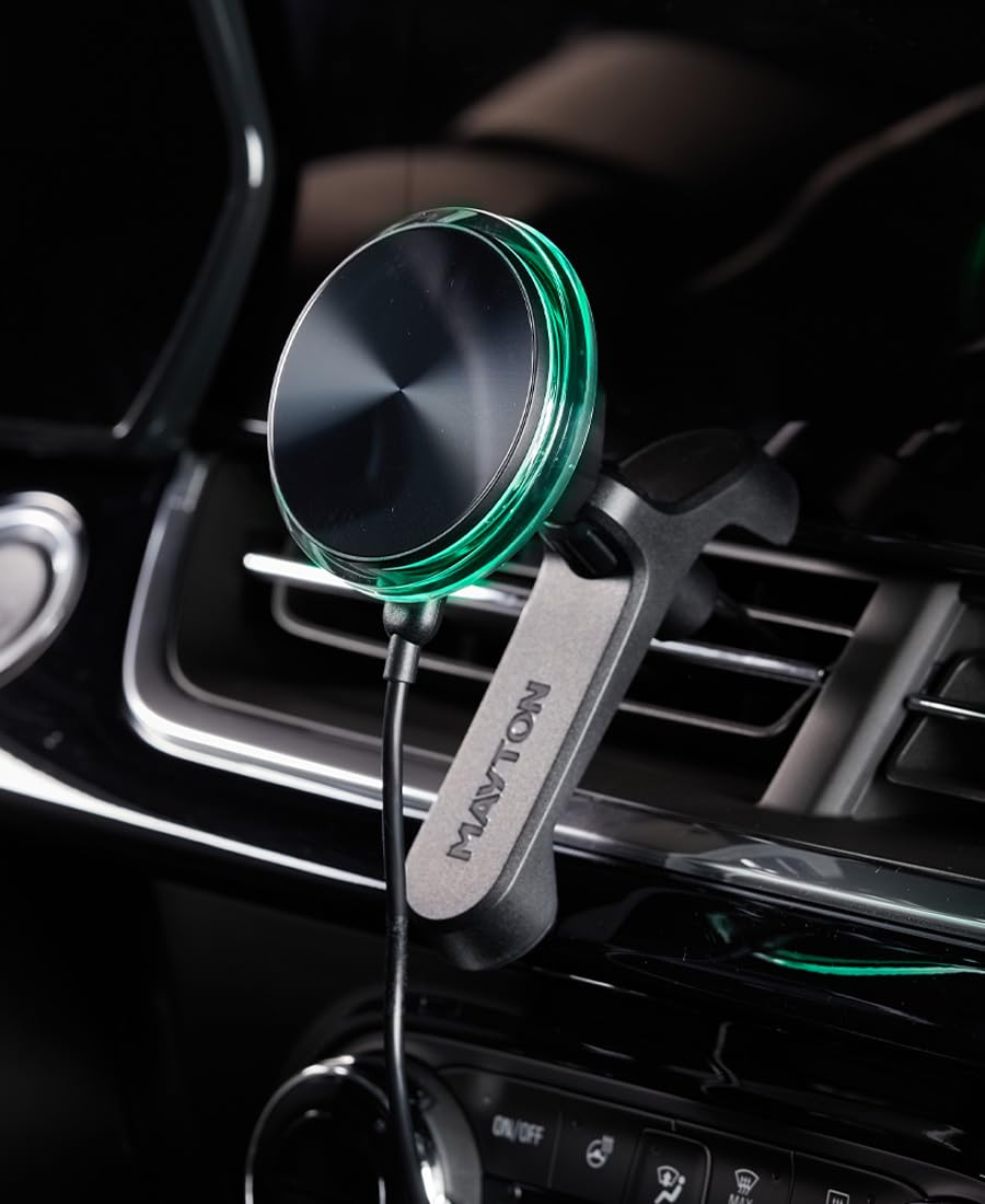 Magnetic MagSafe Car Mount Charger – 15W Fast Charging